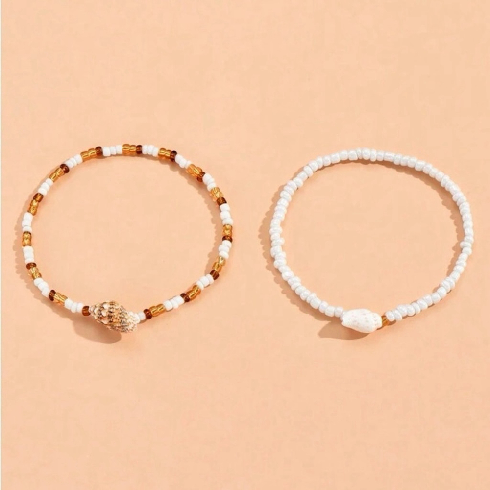 ⚠️Clearance 2pcs Beach Style Shell Beaded Bracelets SS - Picture 4 of 5